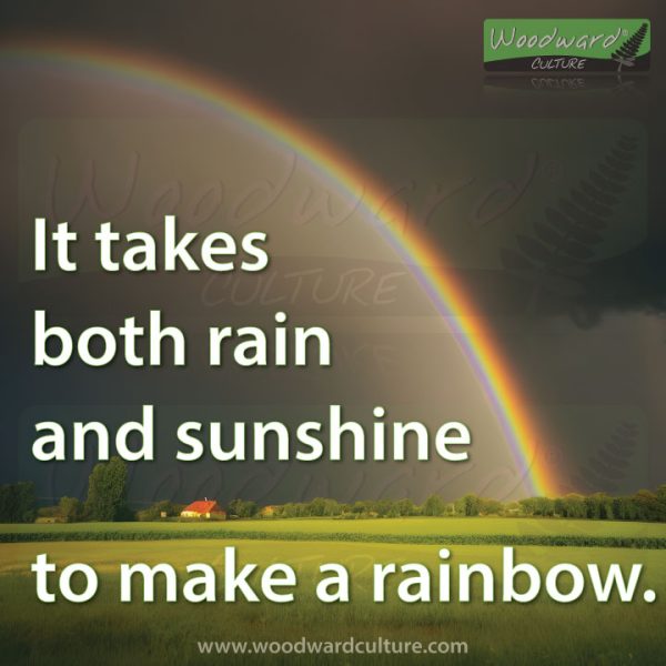 It takes both rain and sunshine to make a rainbow | Quotes | Woodward ...