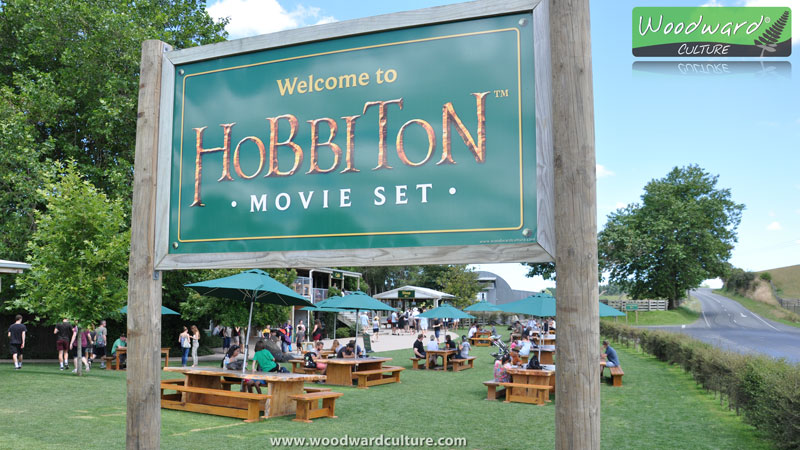 Welcome to Hobbiton Movie Set Sign New Zealand - Woodward Culture Travel Guide