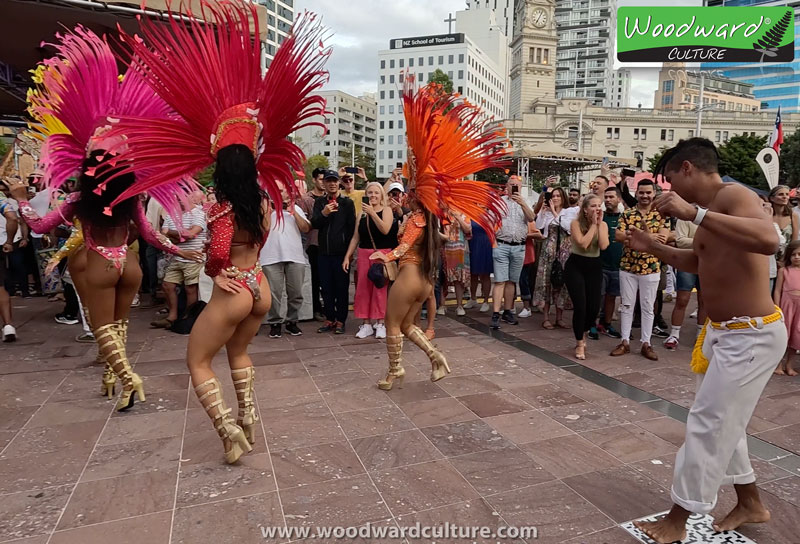 Samba and Capoeira at Aotea Square in Auckland, New Zealand