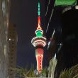 Auckland Sky Tower at night with lights - New Zealand - Woodward Culture Travel Guide