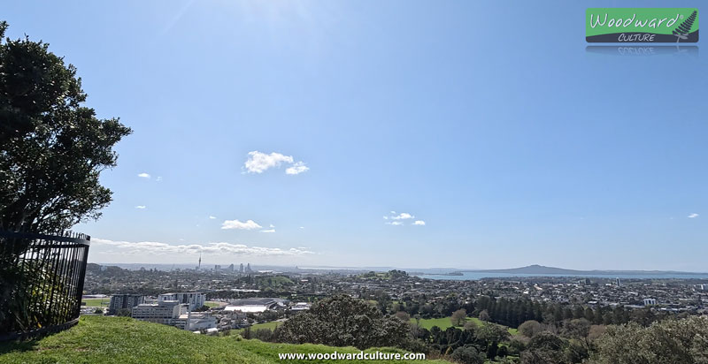 View from the top of One Tree Hill in Auckland, New Zealand - Woodward Culture