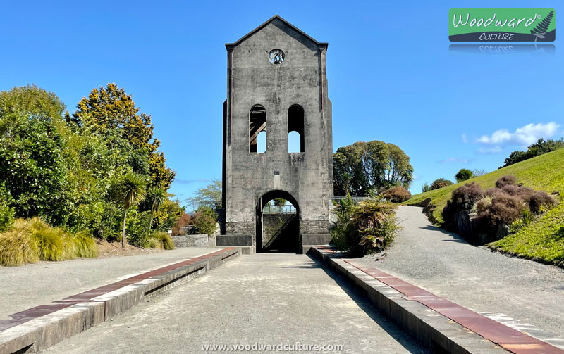 The Cornish Pumphouse relocation runway and building - Waihi, New Zealand.