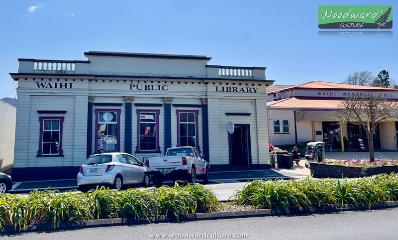 Waihi Public Library and Waihi Memorial Hall on Seddon Street - New Zealand