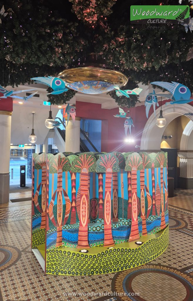 Aboriginal Art for the Christmas Tree at Queen Victoria Building Sydney, Australia