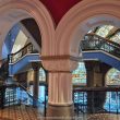 Arches, Stairs and Stained Glass Windows at Queen Victoria Building Sydney, Australia - Woodward Culture