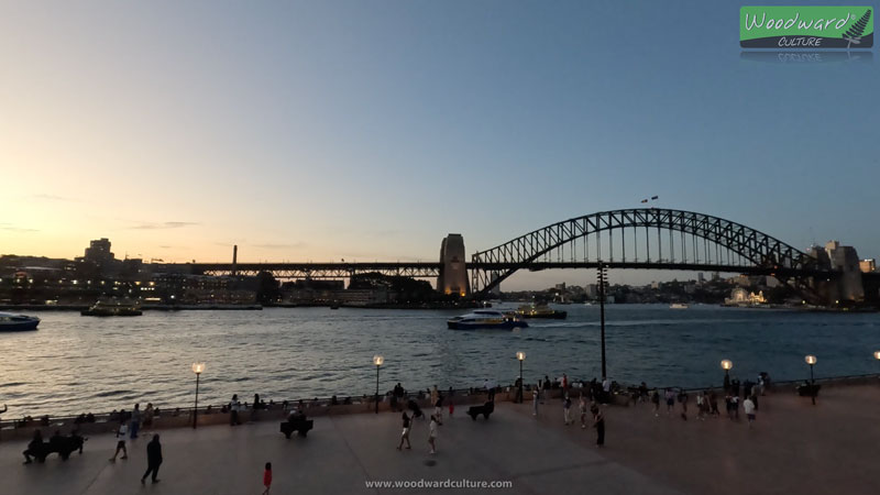 Sydney Harbour Bridge at Sunset as seen from the Sydney Opera House - Woodward Culture