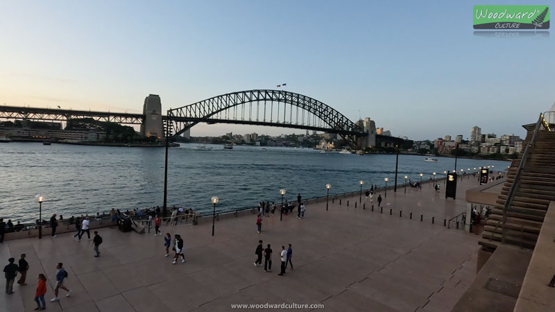 Sydney Harbour Bridge as seen from the steps of the Sydney Opera House, Australia - Woodward Culture