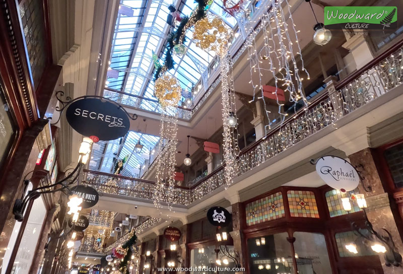 The Strand Arcade Christmas Decorations in Sydney, Australia which was built in 1891 - Woodward Culture Travel Guide