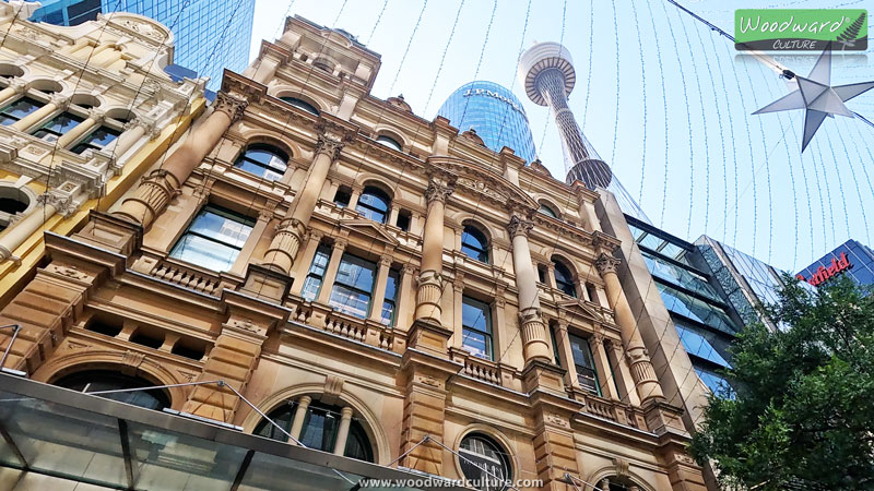 Sydney Tower, Old Building and Christmas Decoration in Sydney, Australia - Woodward Culture